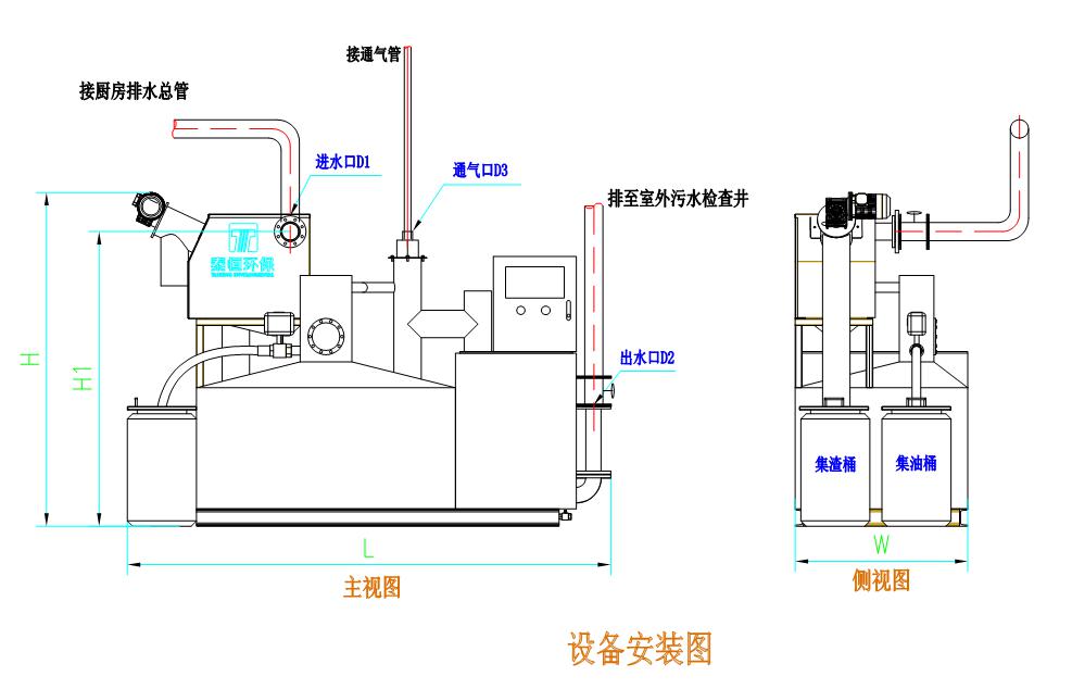 智能隔油提升設(shè)備安裝說明